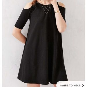 Silence and Noise Cold Shoulder Knit Frock Dress